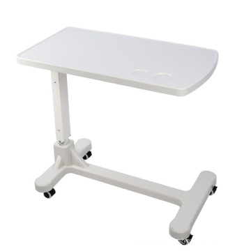 Movable Medical Adjustable OverBed Table with Casters